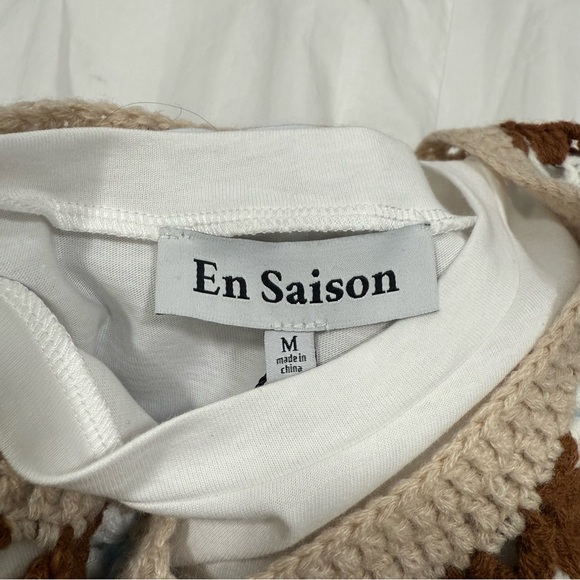 Women’s New En Saison Evie Mixed Media Mini Dress Size M MSRP $160 - Picture 4 of 9